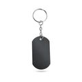 Llavero metálico con forma de chapa militar