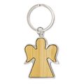 Llavero de bambú con diseño de ángel
