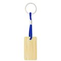 Llavero rectangular de bambú con cordón Az