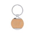 Llavero de metal y madera natural Acir