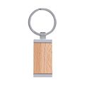 Llavero de metal y madera natural Brec