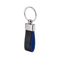 Llavero elegante de polipiel bicolor Azul