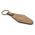 Llavero de madera con forma de rombo