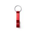 Llavero abridor de aluminio con apertura de latas Rojo