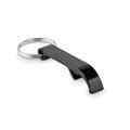 Llavero Abridor Aluminio Brillo Reciclado Negro