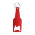 Llavero abridor de aluminio con forma de botella Rojo