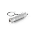 Llavero aluminio con linterna LED 3pos. Cromado Satinado