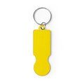 Llavero aluminio con moneda para carro Amarillo Talla Única Adulto
