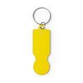 Llavero aluminio con moneda para carro Amarillo