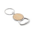 Llavero aluminio reciclado abrebotellas Madera