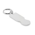 Llavero de aluminio reciclado con ficha Plata