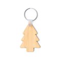 Llavero de bambú árbol navideño