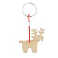 Llavero de bambú navideño Reno