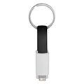 Llavero Cable Cargador 2 en 1 Blanco/Negro