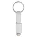 Llavero Cable Cargador 2 en 1 Blanco
