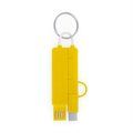 Llavero cargador 3 en 1 Amarillo Talla Única Adulto