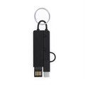 Llavero cargador 3 en 1 Negro Talla Única Adulto