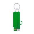 Llavero cargador 3 en 1 Verde Helecho Talla Única Adulto