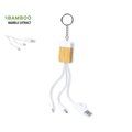 Llavero Cargador Bambú y Mármol