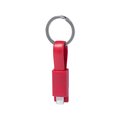 Llavero Cargador MicroUSB/Lightning Roj
