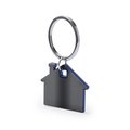 Llavero casita en acero inox Azul