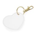 Llavero corazón polipiel Soft white