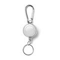 Llavero extensible con mosquetón Blanco TALLA ÚNICA ADULTO