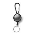Llavero extensible con mosquetón Negro TALLA ÚNICA ADULTO