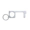 Llavero higiénico anti-contacto de acero inox. Plat