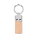 Llavero madera caucho rectangular