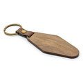 Llavero de madera con forma de rombo