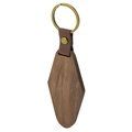 Llavero de madera con forma de rombo