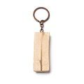Llavero de madera con forma de tronco