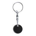 Llavero moneda para carro metálico Negro