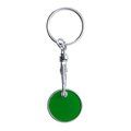 Llavero moneda para carro metálico Verde Helecho