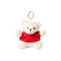 Llavero osito de peluche con camiseta Roj