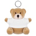 Llavero con osito de peluche personalizado Blanco