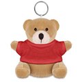 Llavero con osito de peluche personalizado Rojo