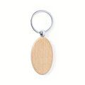 Llavero personalizado de madera natural Ova