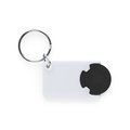 Llavero personalizado con moneda para carro de la compra Neg