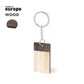 Llavero Rectangular Madera Bicolor UE