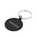 Llavero redondo de aluminio negro Plat