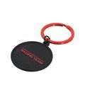 Llavero redondo de aluminio negro Roj