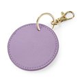 Llavero redondo polipiel y metal brillante LILAC