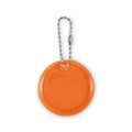 Llavero redondo reflectante de PVC Naranja Fluorescente