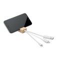 Llavero soporte móvil y cables de carga