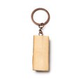 Llavero tronco de madera con anilla