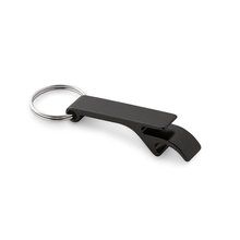 Llavero con abridor de chapas en aluminio Negro