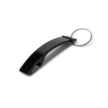 Llavero abridor resistente de aluminio Negro