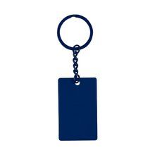 Llavero de acero con acabado gomoso Azul